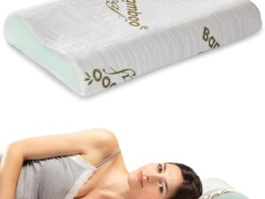 Flowen Cuscino Cervicale Memory Foam con Aloe Vera - Ortopedico