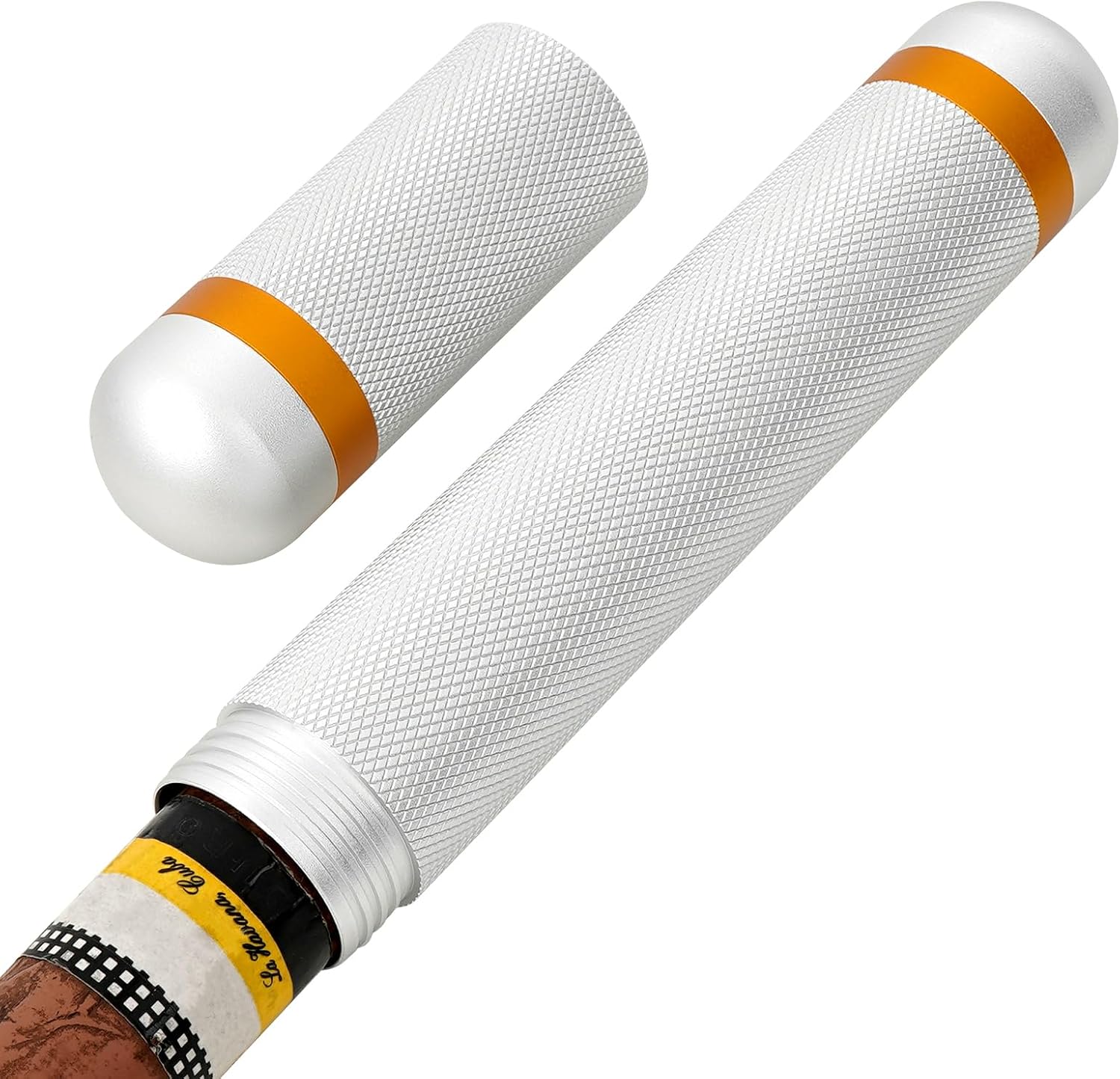 Portasigari in acciaio inox con tappi – Portatile e ermetico