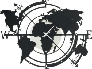 Orologio Planisfero Made in Italy - Design Ferro 68x62 cm
