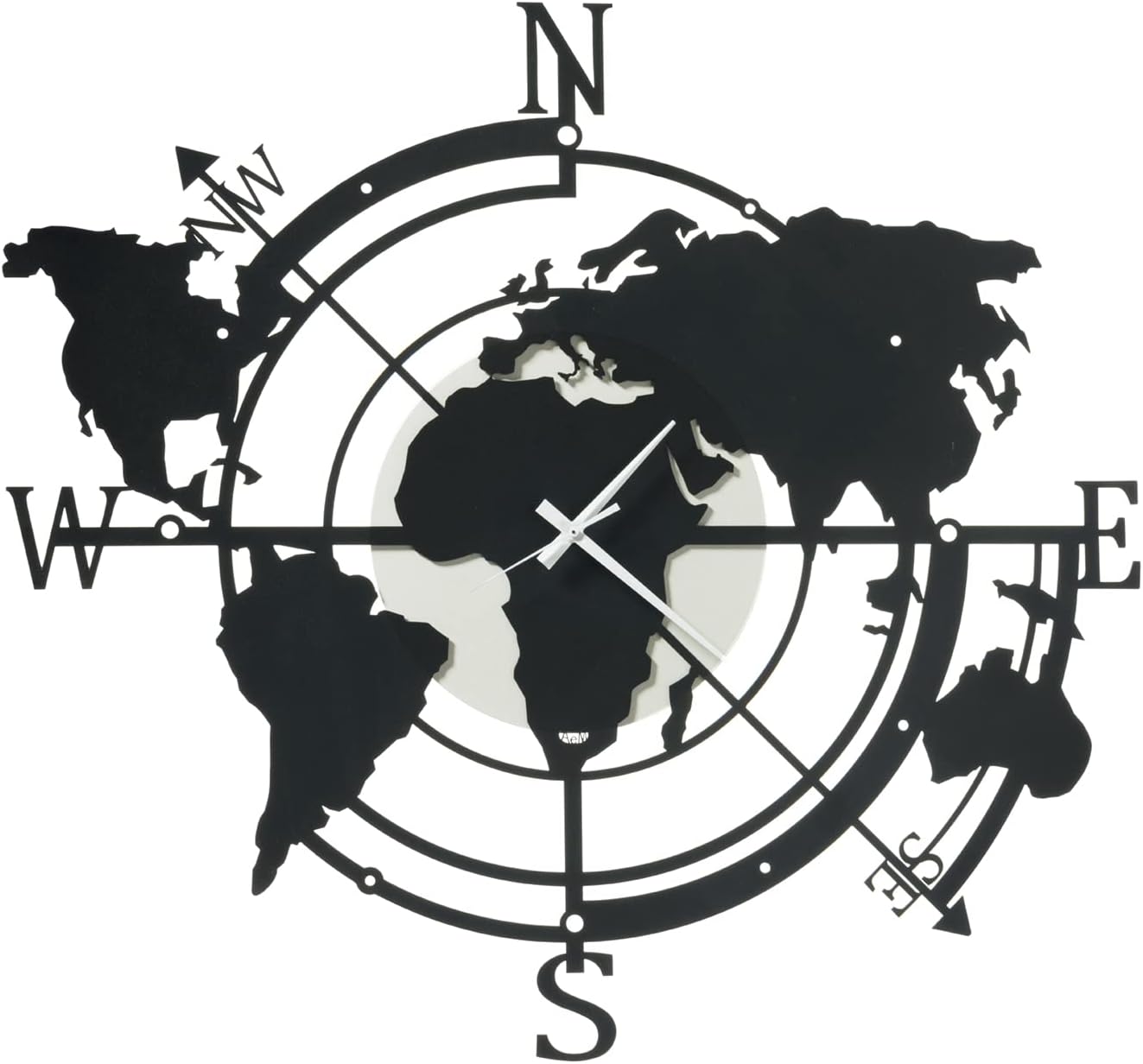 Orologio Planisfero Made in Italy - Design Ferro 68x62 cm