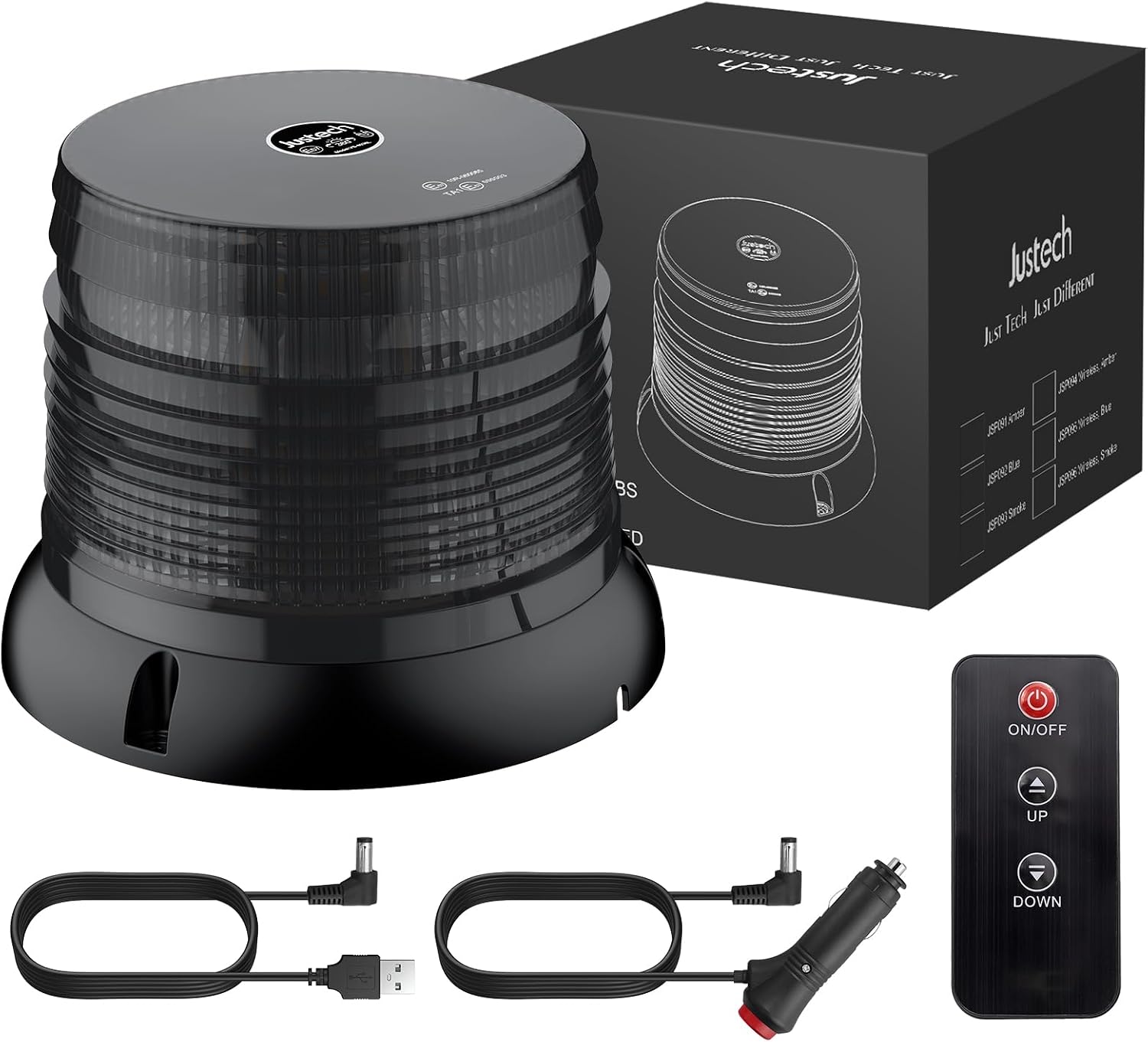 Luce Stroboscopica LED Justech 72 con Telecomando - Gialla/Nera