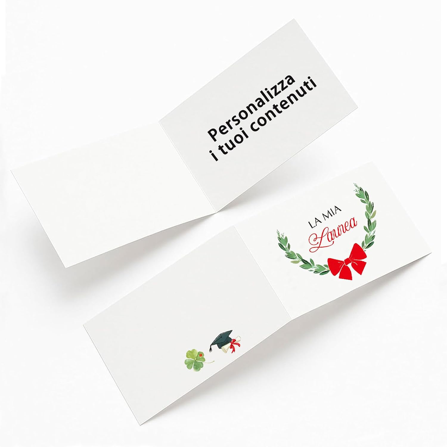 100 Bigliettini Bomboniera Laurea Personalizzabili