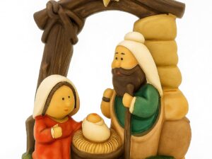 Presepe moderno Gesar con capanna 13cm – Natività artigianale