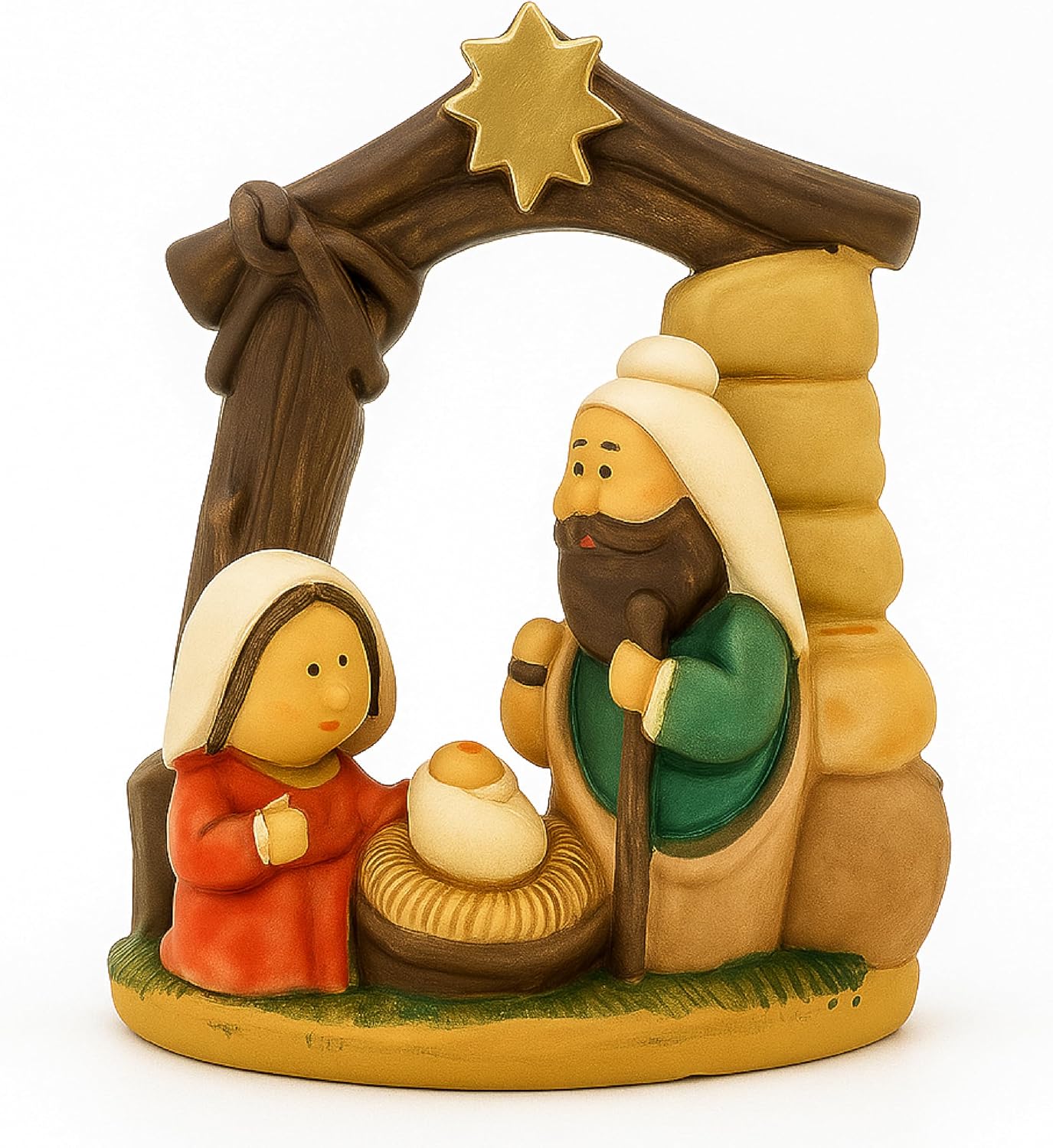 Presepe moderno Gesar con capanna 13cm – Natività artigianale