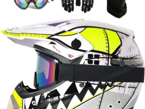 Casco MTB Motocross con Guanti e Occhiali - Hfnnhl