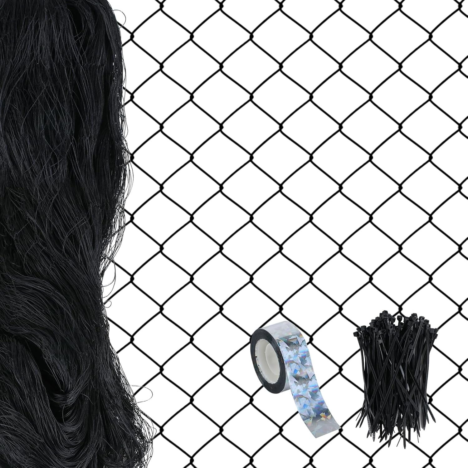 Rete Anti Piccioni 7,5x7,5m + Kit Protezione Orto