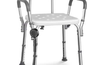 VOUNOT Sedia Da Doccia Alluminio Regolabile 71-83,5 cm