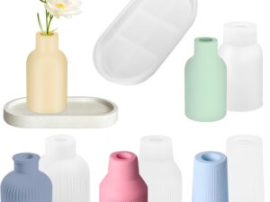 Set 5 stampi silicone per vasi resina fai da te
