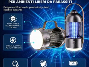 Lampada Antizanzare USB Muvik 360° - Effetto Immediato
