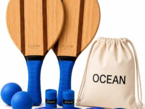 Set Ocean Pádel Premium con 2 racchette in legno