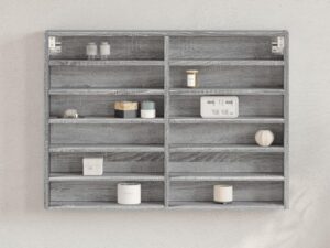 Brokky Armadietto Vetrina Grigio Sonoma 80x8,5x58 cm