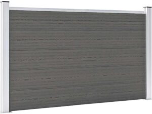 vidaXL Recinzione WPC Giardino 180x105 cm Grigio