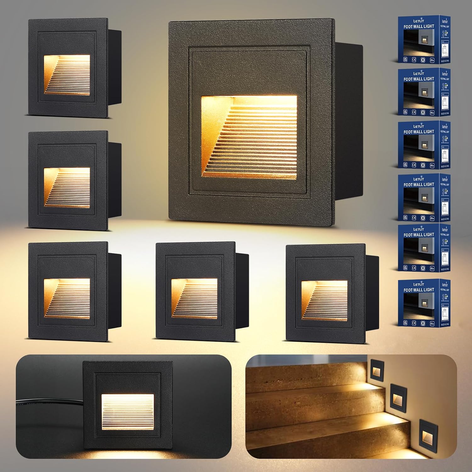 6 Segnapasso LED Esterno IP65 300lm Letlit