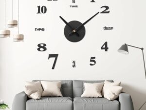 Gvolatee Orologio Parete Moderno Nero Adesivo