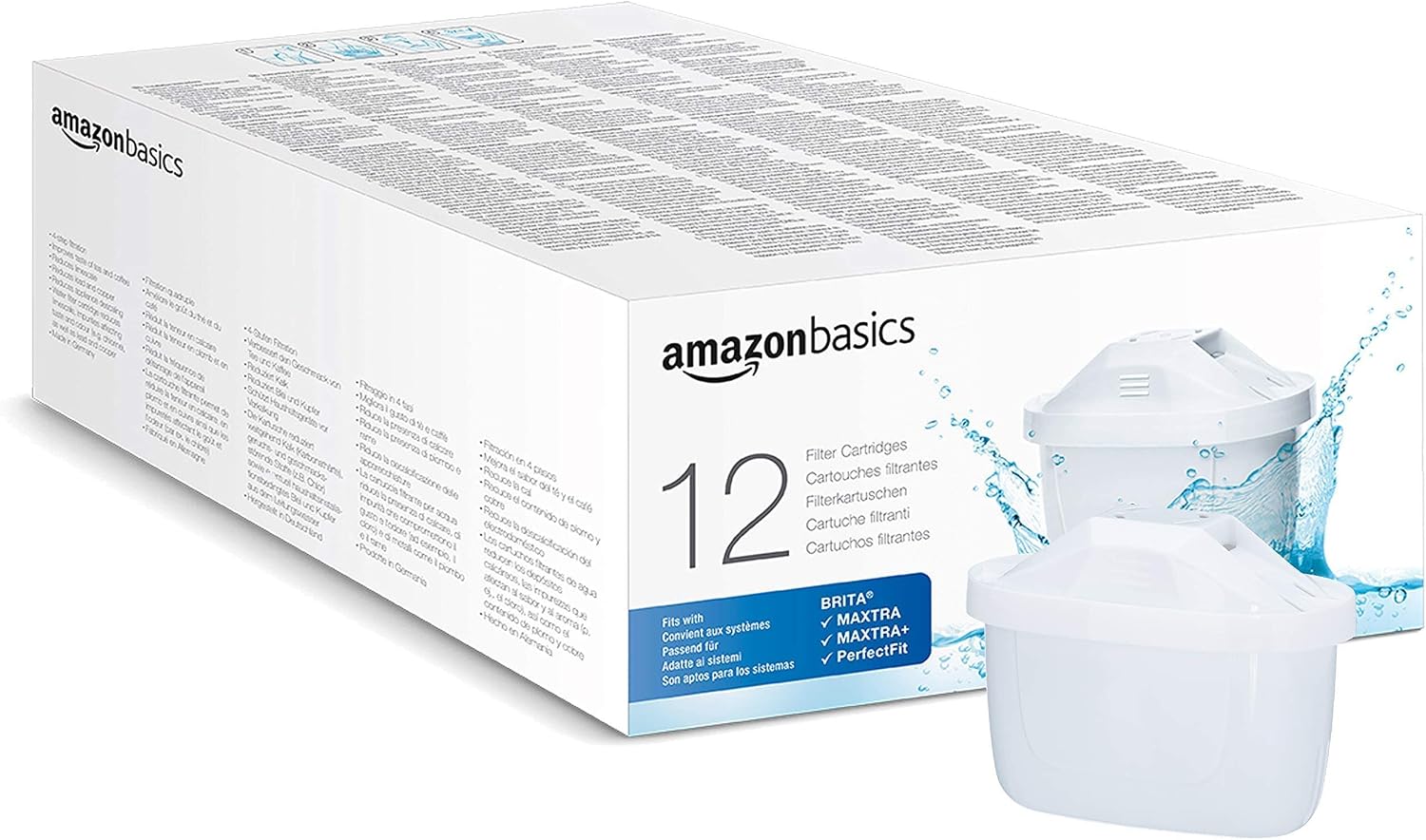 Filtri Amazon Basics per caraffe BRITA, confezione da 12