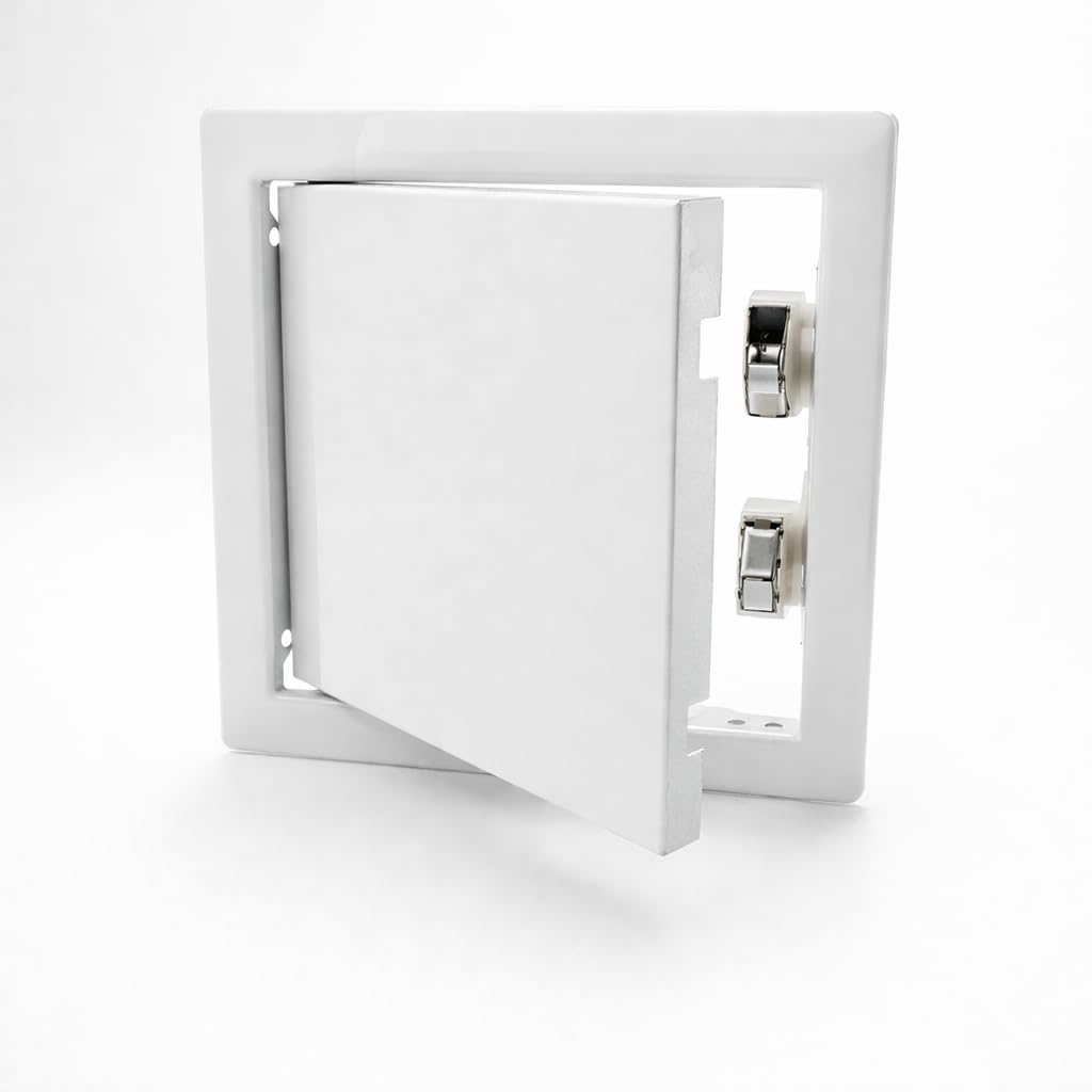 Sportello ispezione 15x15 cm bianco push-to-open acciaio