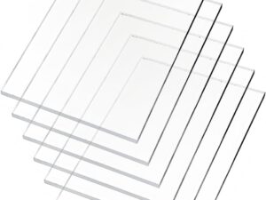 6 Fogli Acrilici Trasparenti 2mm 10x15cm - Plexiglass