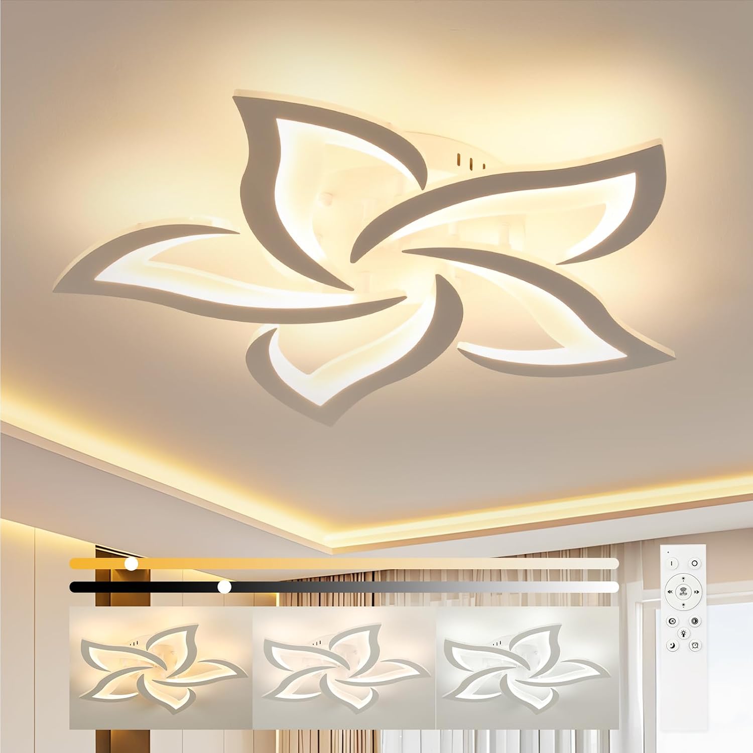 OTREN Lampadario LED 60cm Dimmerabile 48W - Telecomando