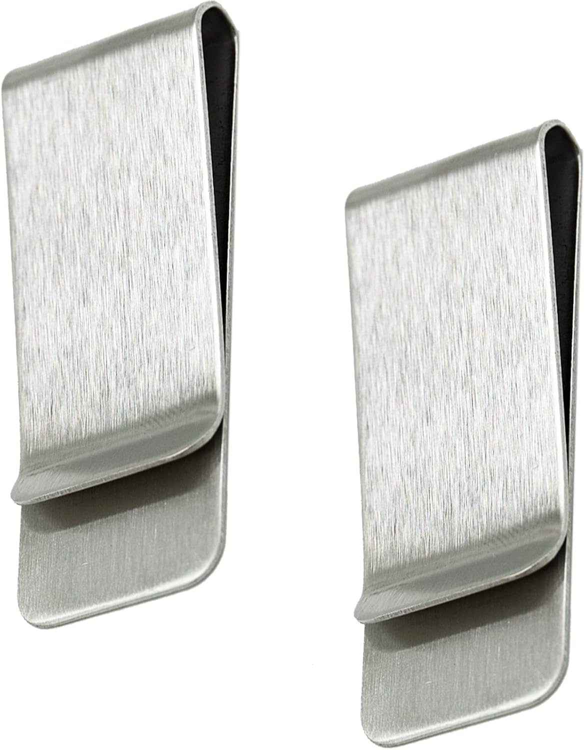 2 Fermasoldi in Acciaio Inox Argentati 52x20 mm