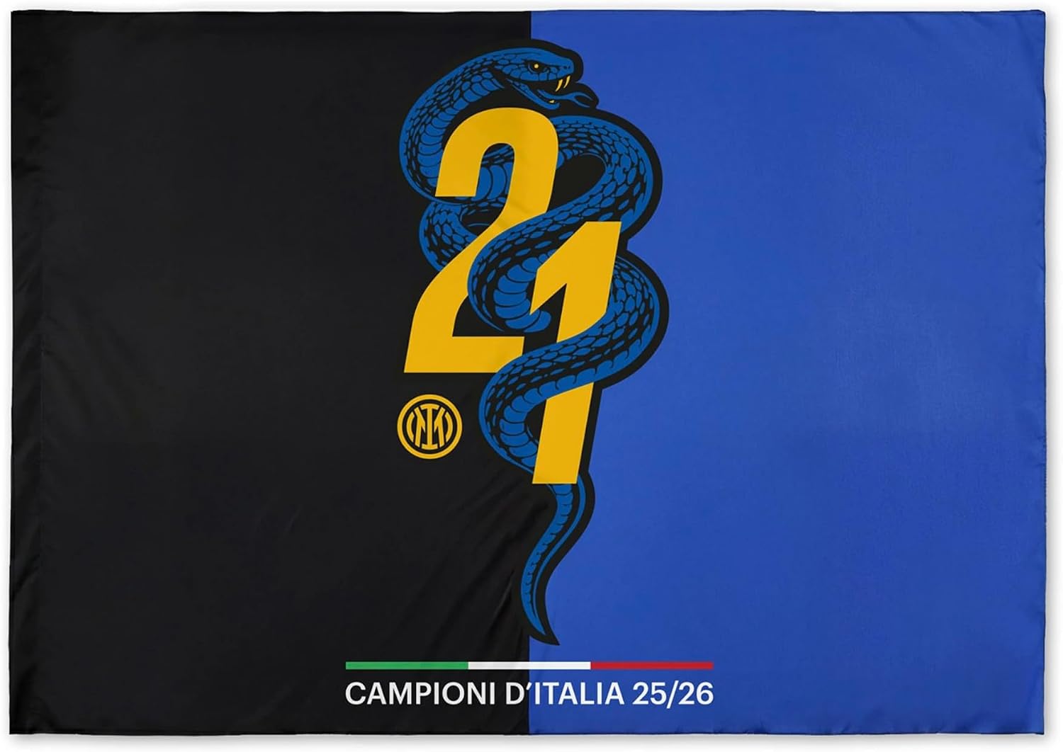 Bandiera Inter Campioni d'Italia 2025/26 - Ufficiale