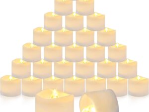 Candele LED 30 Pezzi - Fiamma Oscillante, Luce Calda Decorativa