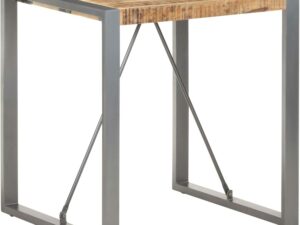 Tavolo industriale vintage in legno di mango 70x70 cm