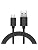 Cavo USB intrecciato 3m per LG Cookie WiFi T310i - Nero