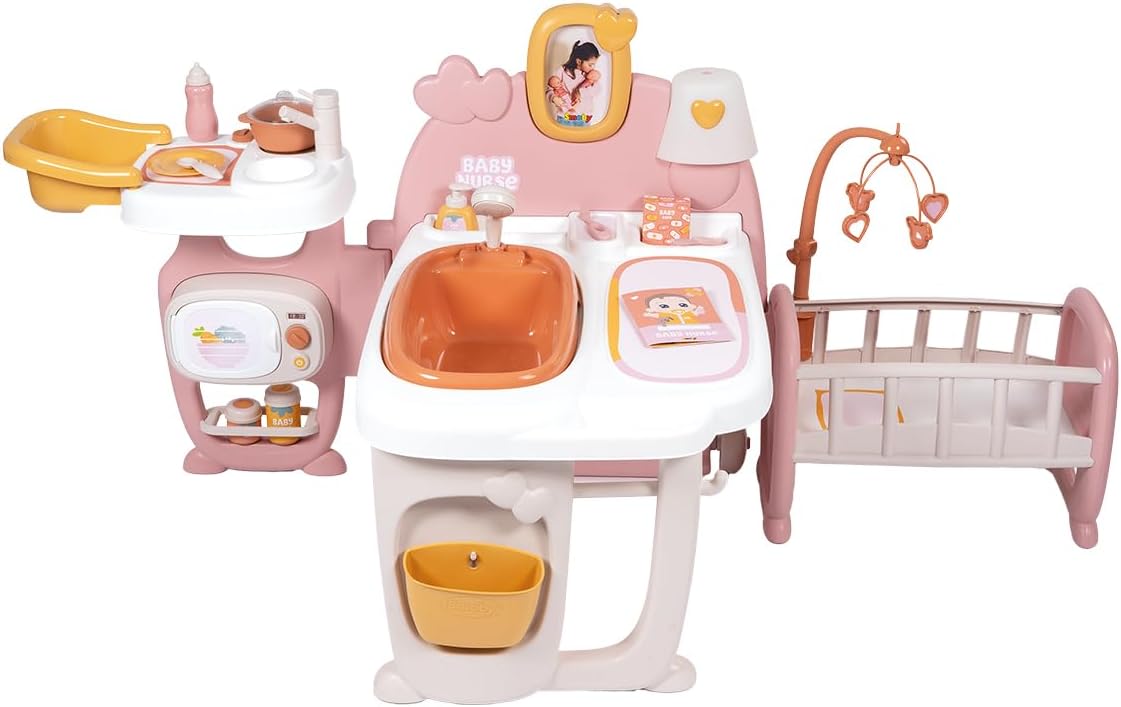 Smoby Baby Nurse - Casetta gioco neonati 3 aree pieghevole