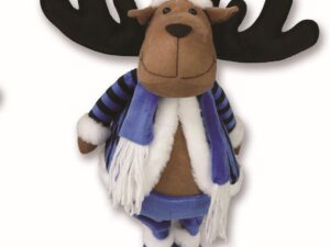 Renna Natalizia Inter, 34 cm, Nero e Azzurro – Decorazione Ufficiale