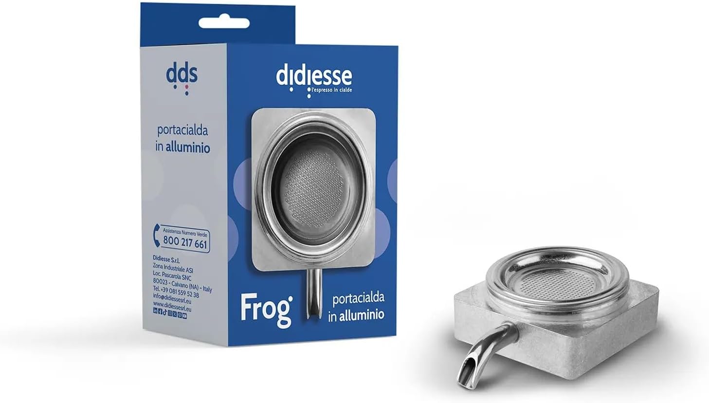 Portacialda Originale Didiesse in Alluminio Frog per Macchine da Caffè