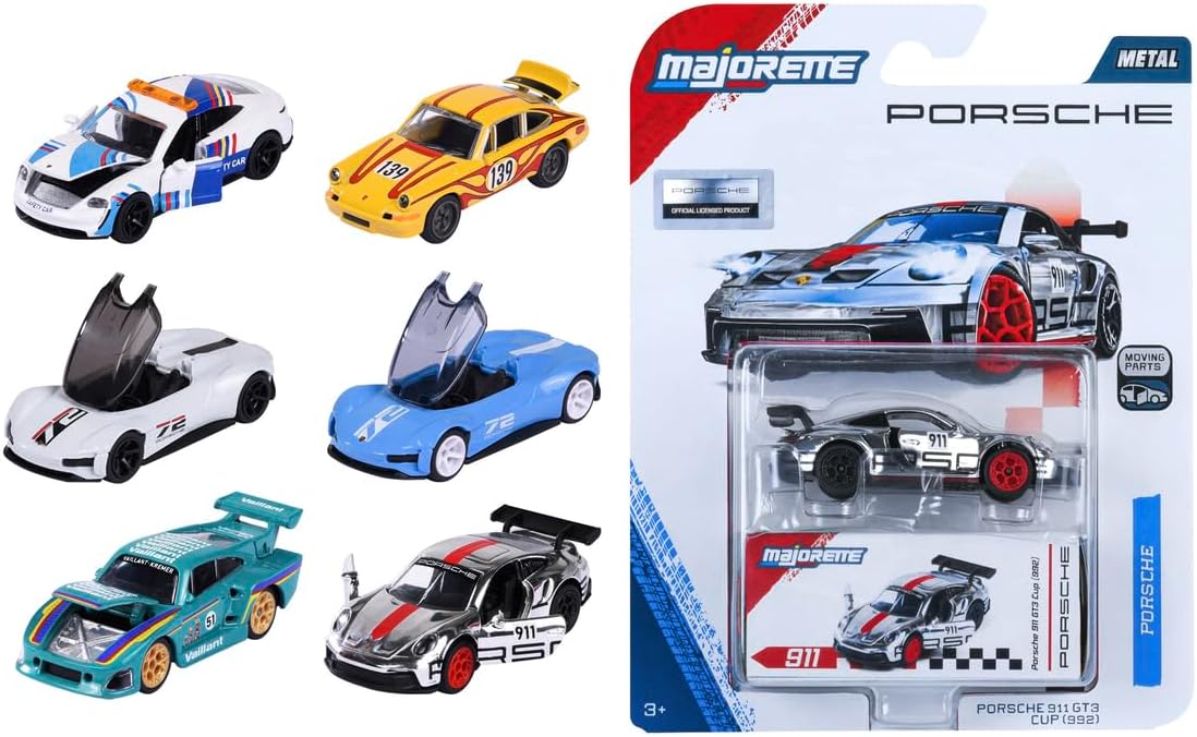 Majorette Porsche Deluxe Cars 6 Assortiti – Modellini Premium