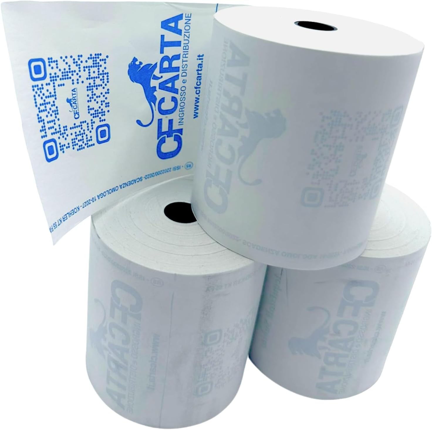 Rotoli carta termica CF per cassa 10 pz 80x80mm omologata