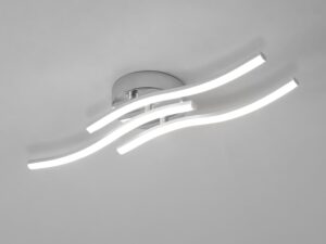 Plafoniera LED Comely 18W Argento, 2000LM Design Curvo