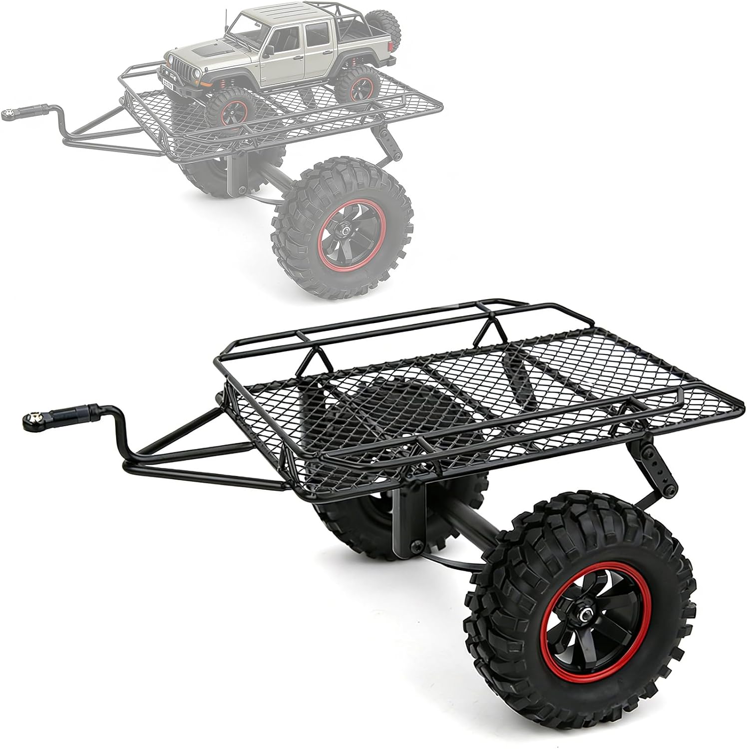 Rimorchio RC 1/10 in Metallo per Auto Modello