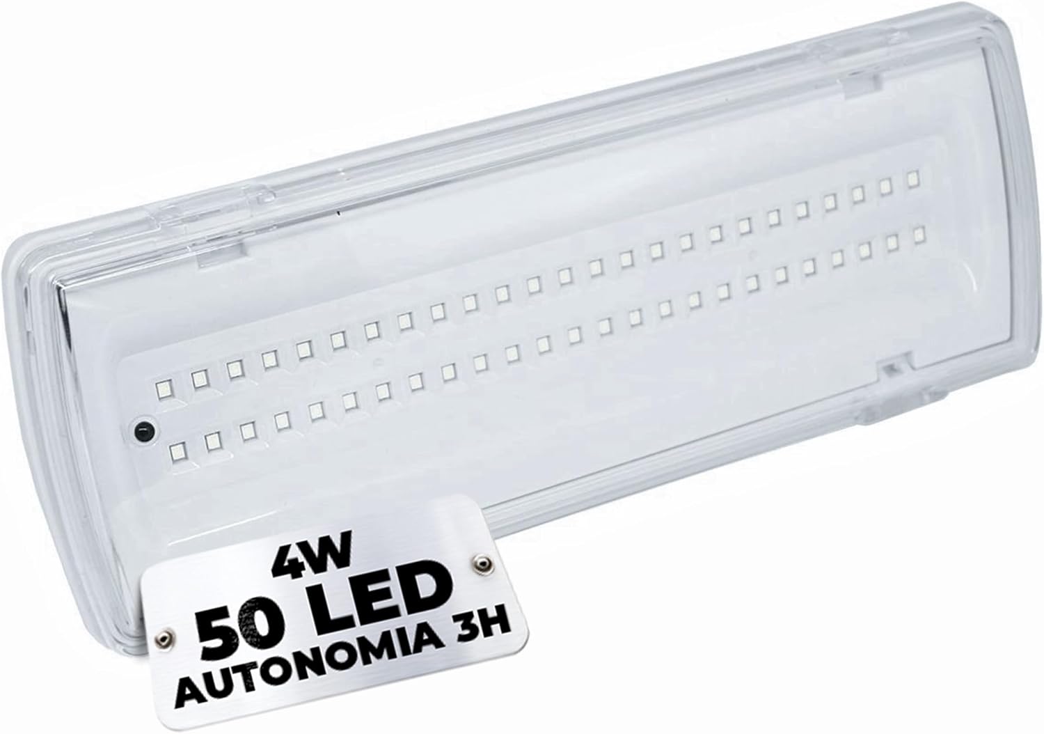 Lampada Emergenza LED 4W 50 LED, 3h autonomia
