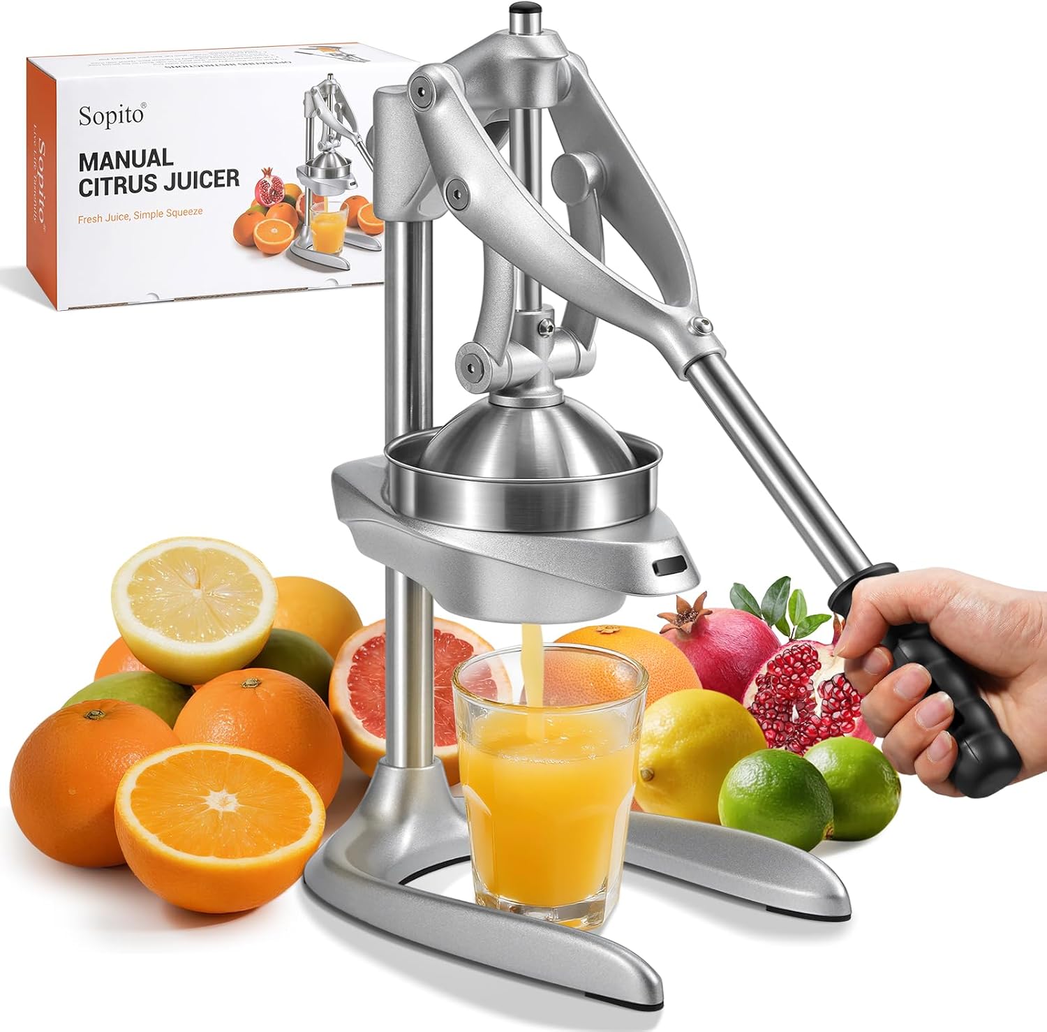 Sopito Spremi Melograno Manuale in Acciaio Inox