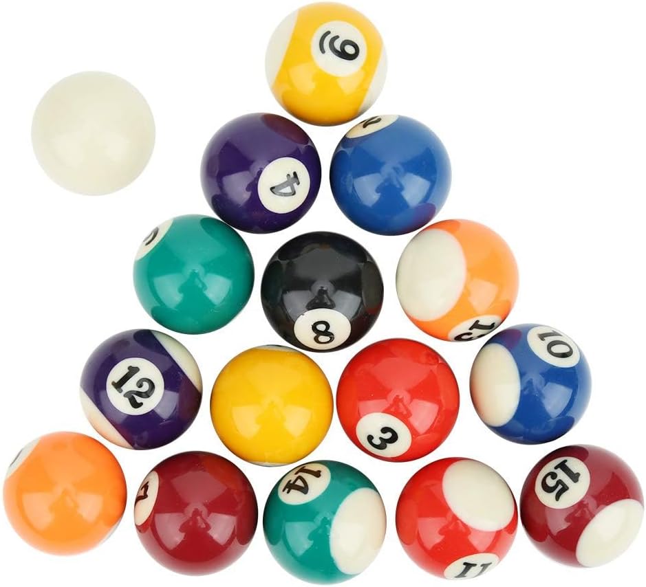 Set 16 Palline da Biliardo Resina 38mm per Mini Gioco