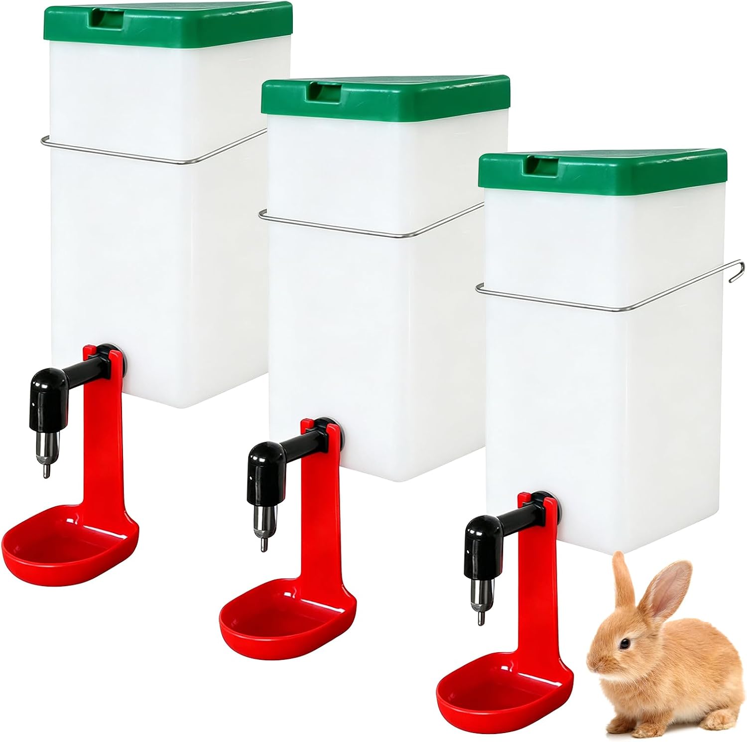 Set 3 abbeveratoi per conigli 1000 ml BYZESTY