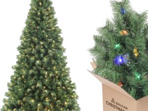 SALCAR Abete Natale Artificiale 210 cm con Luci LED