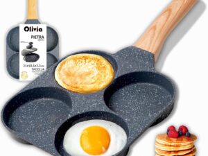 IPEA Padella Pancake 21 cm con 4 stampi - Induzione e Gas