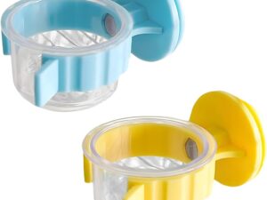 Set 2 ciotole in acciaio per uccelli e piccoli animali