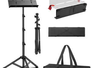 Leggio musicale pieghevole CAHAYA in metallo nero