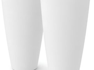 Vasi Alti Nicoli Style 36x70 cm – Set 2 in Bianco