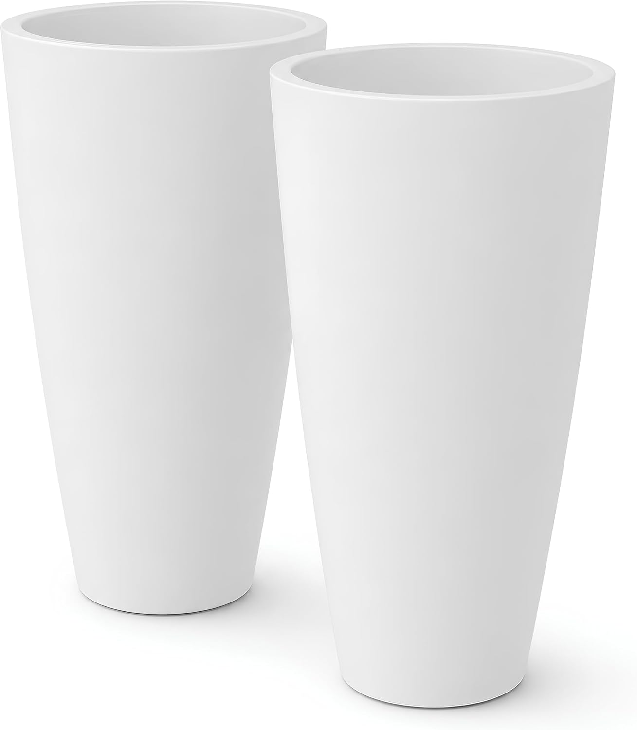 Vasi Alti Nicoli Style 36x70 cm – Set 2 in Bianco