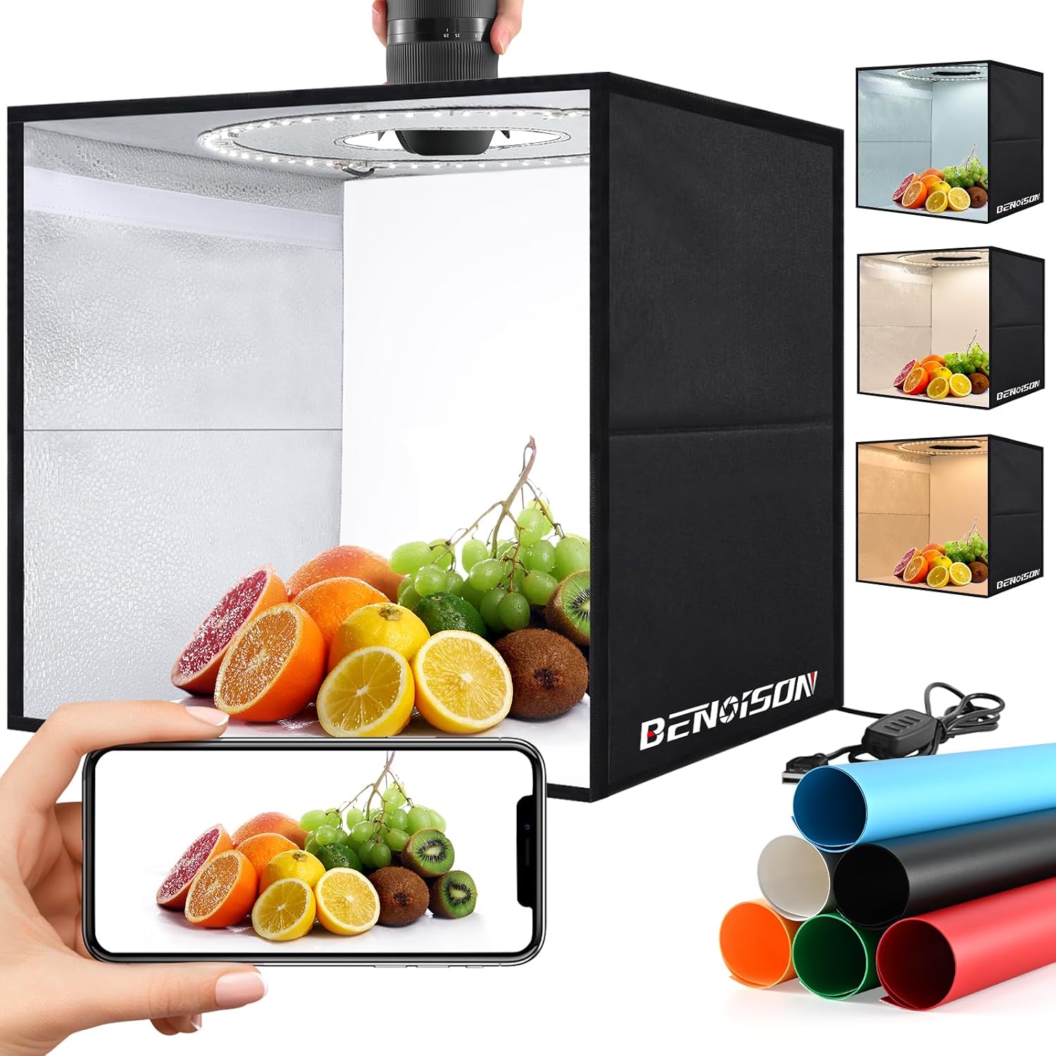 Light Box 30x30 cm per Foto Prodotto con 120 LED