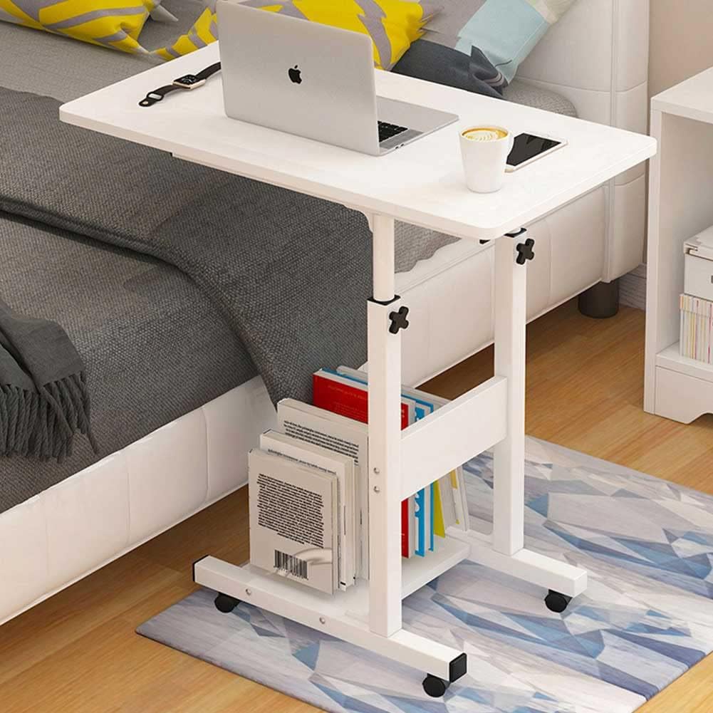 BAKAJI Scrivania Regolabile 60x40 cm, Bianco