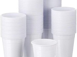 Bicchieri Plastica Usa e Getta Bianchi 100pz - Made in Italy
