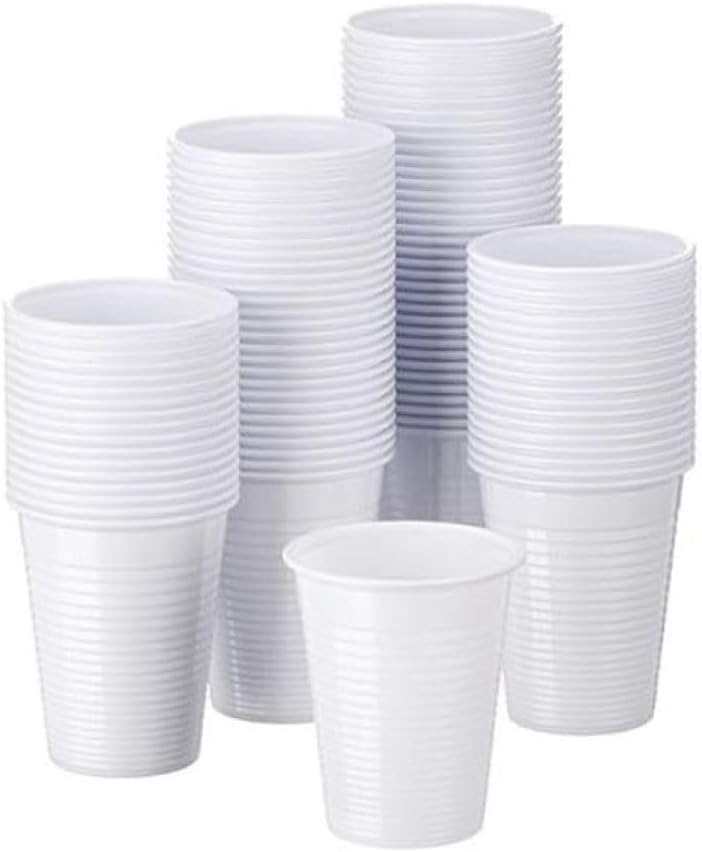 Bicchieri Plastica Usa e Getta Bianchi 100pz - Made in Italy