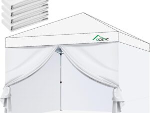 4 Pareti Laterali per Gazebo 3x3 Impermeabili e Anti-UV