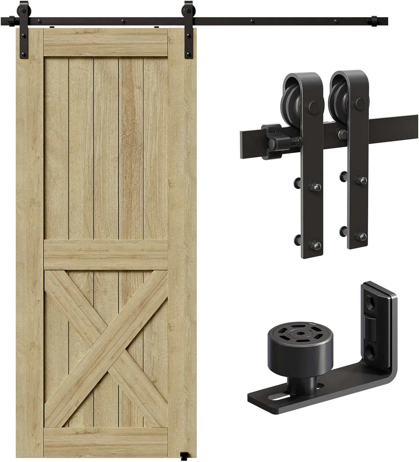 Kit porta scorrevole 183 cm acciaio CCJH